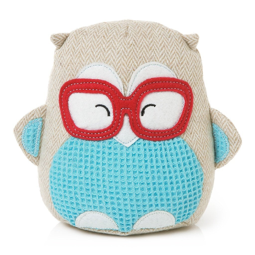 Montage Owl 6-inch Wearing Glasses Soft Toy - hanrattycraftsgifts.co.uk