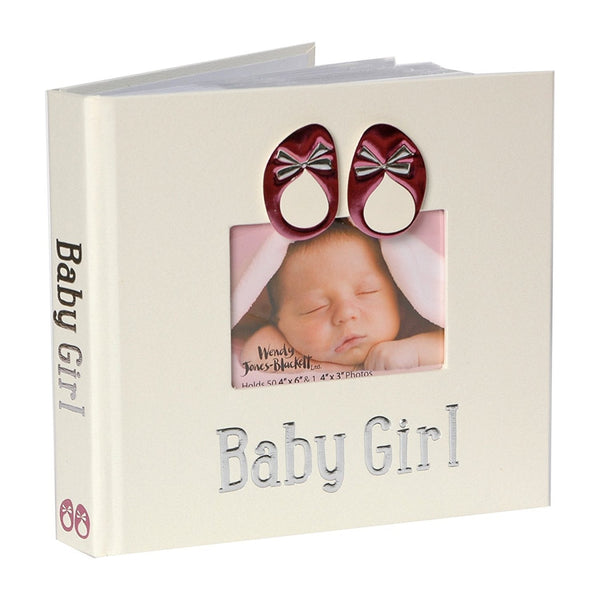 Wendy Jones-Blackett Photo Album 50pgs 4" x 6" - Baby Girl - hanrattycraftsgifts.co.uk