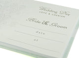 Love & Cherish Pearlised Paperwrap Guest Book Wedding Gift - hanrattycraftsgifts.co.uk