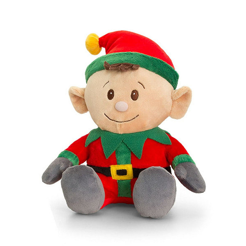 Keel Toys Sitting Christmas Elf Plush Toy - hanrattycraftsgifts.co.uk