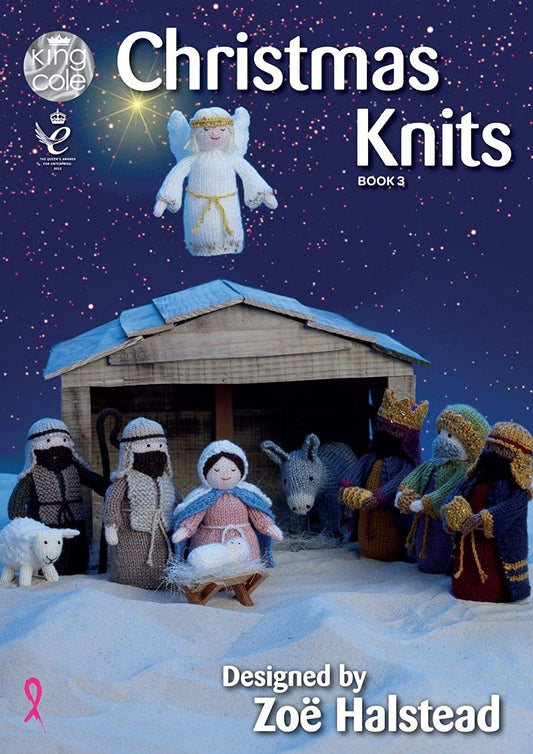King Cole Christmas Knits Book 3 - Nativity Scene Festive Xmas Decorations Tea Cosy & Garland by King Cole