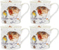 Christmas Tableware - Set of 4 Cups - Winter Robin