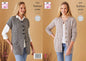 King Cole 5721 Knitting Pattern Womens Cable Waistcoat and Jacket in King Cole Fashion Aran