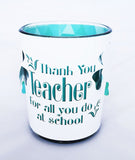 Thank You Teacher Tealight Candle Holder School Children End Term Gift Presents - hanrattycraftsgifts.co.uk