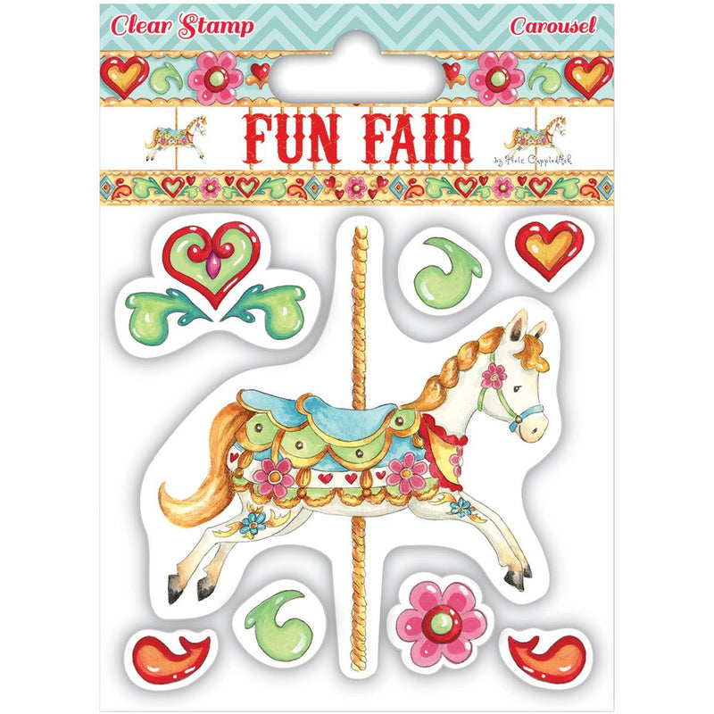 Helz Cuppleditch Carousel Clear Stamp, Clear - hanrattycraftsgifts.co.uk