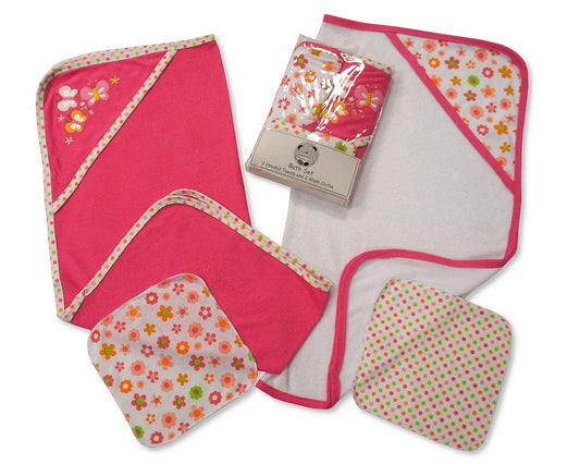 Baby Hooded Towel (Set of 2) and Flannel (2) Set - hanrattycraftsgifts.co.uk