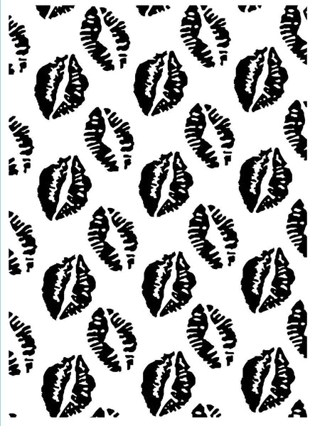 Darice 10.8 x 14.6 cm Kissing Lips Embossing Template - hanrattycraftsgifts.co.uk