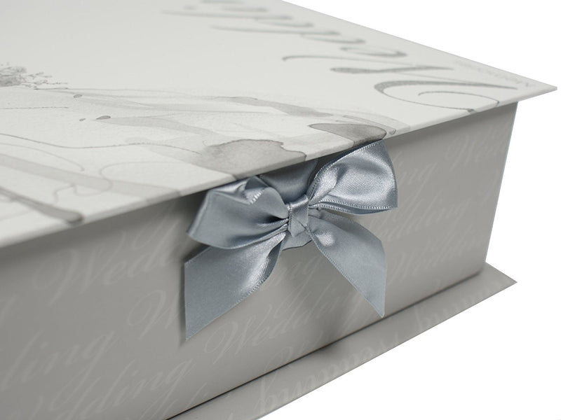 Set Of Two Wedding Memories Keepsake Boxes (SILVER) - hanrattycraftsgifts.co.uk