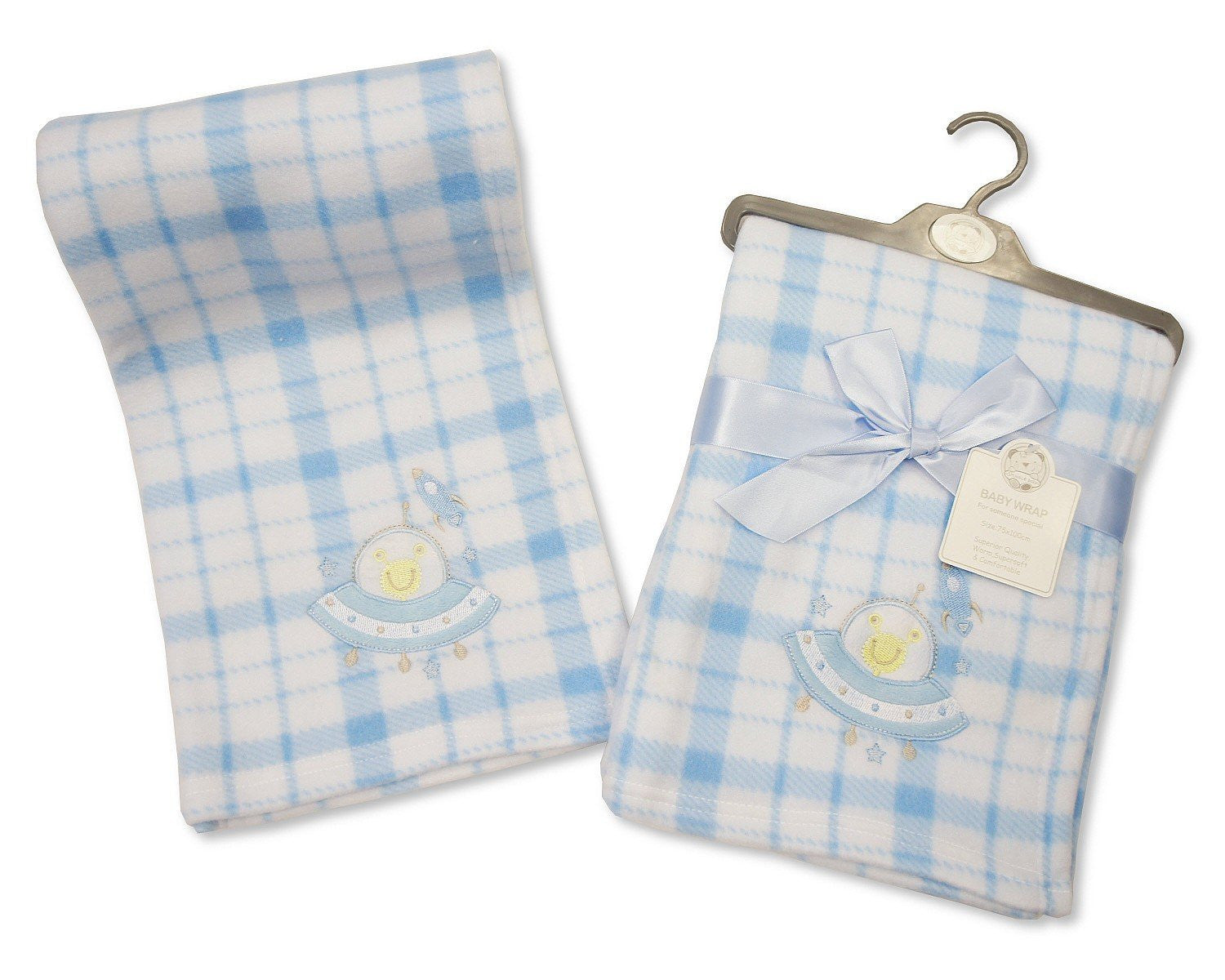 Baby Boys / Girls Soft Fleece Pram Blanket 75 cm x 100 cm - hanrattycraftsgifts.co.uk
