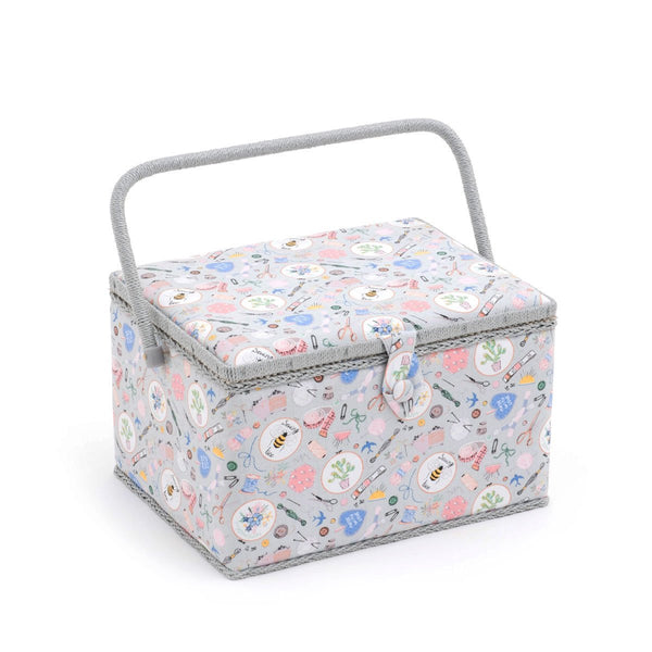 Large Sewing Bee Fabric Sewing Box from Groves, Hobby Gift MRL86 - hanrattycraftsgifts.co.uk