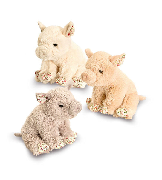 Belle Rose Pigs 18cm Soft Cuddly Plush Piglet Animal Toy Keel Toys - hanrattycraftsgifts.co.uk