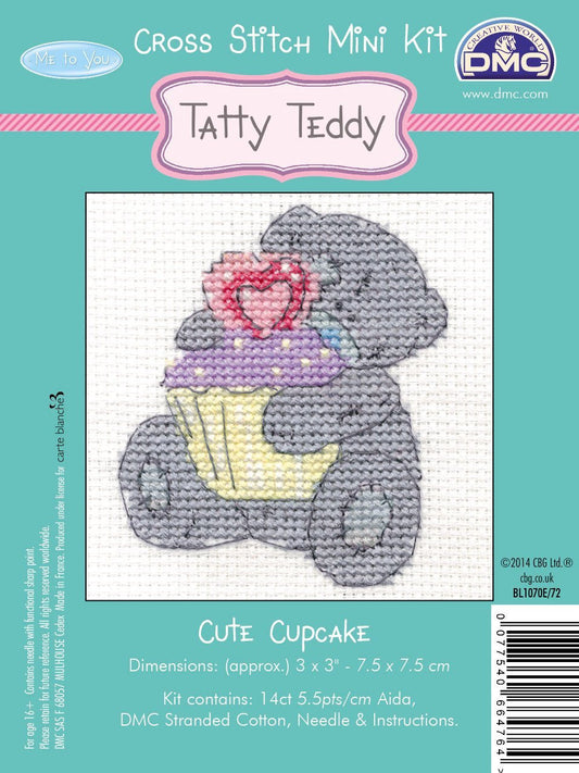 Me to you Cute Cupcake Mini Cross stitch Kit - hanrattycraftsgifts.co.uk