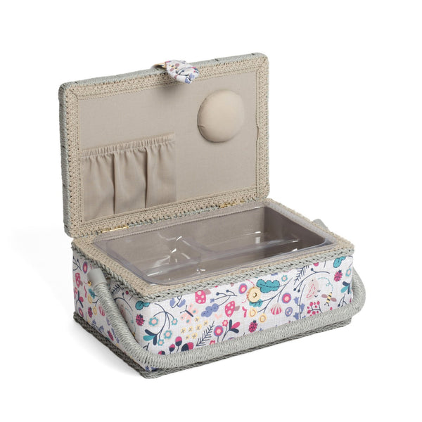 Hobby Gift MRSRF/194 | Spring Time Small Rectangular Sewing Box | 24x16x11cm - hanrattycraftsgifts.co.uk
