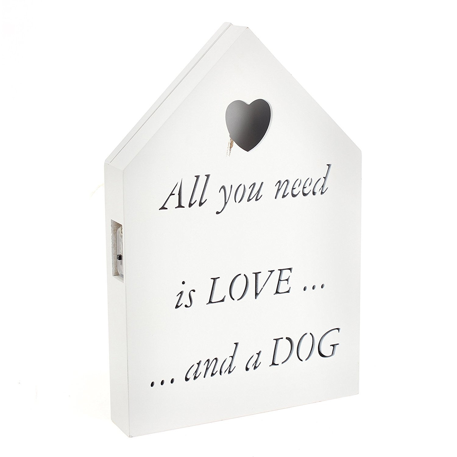 Brand new led all you need is love.... and a dog plaque - hanrattycraftsgifts.co.uk