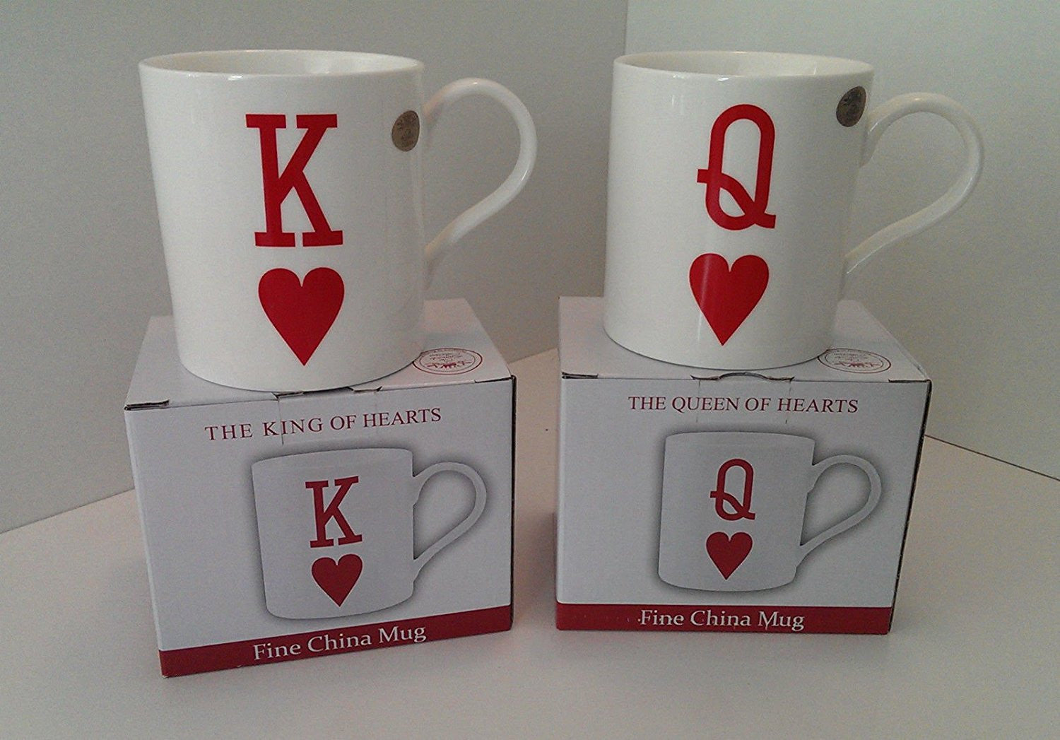 King and Queen of Hearts China Mug Set - hanrattycraftsgifts.co.uk