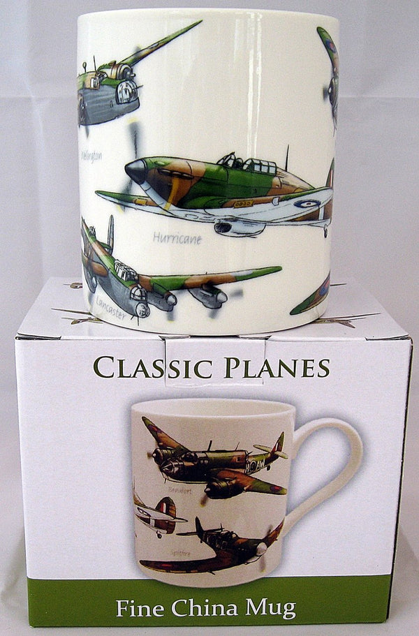 Classic WW2 Planes China Mug in Presentation Gift Box - hanrattycraftsgifts.co.uk