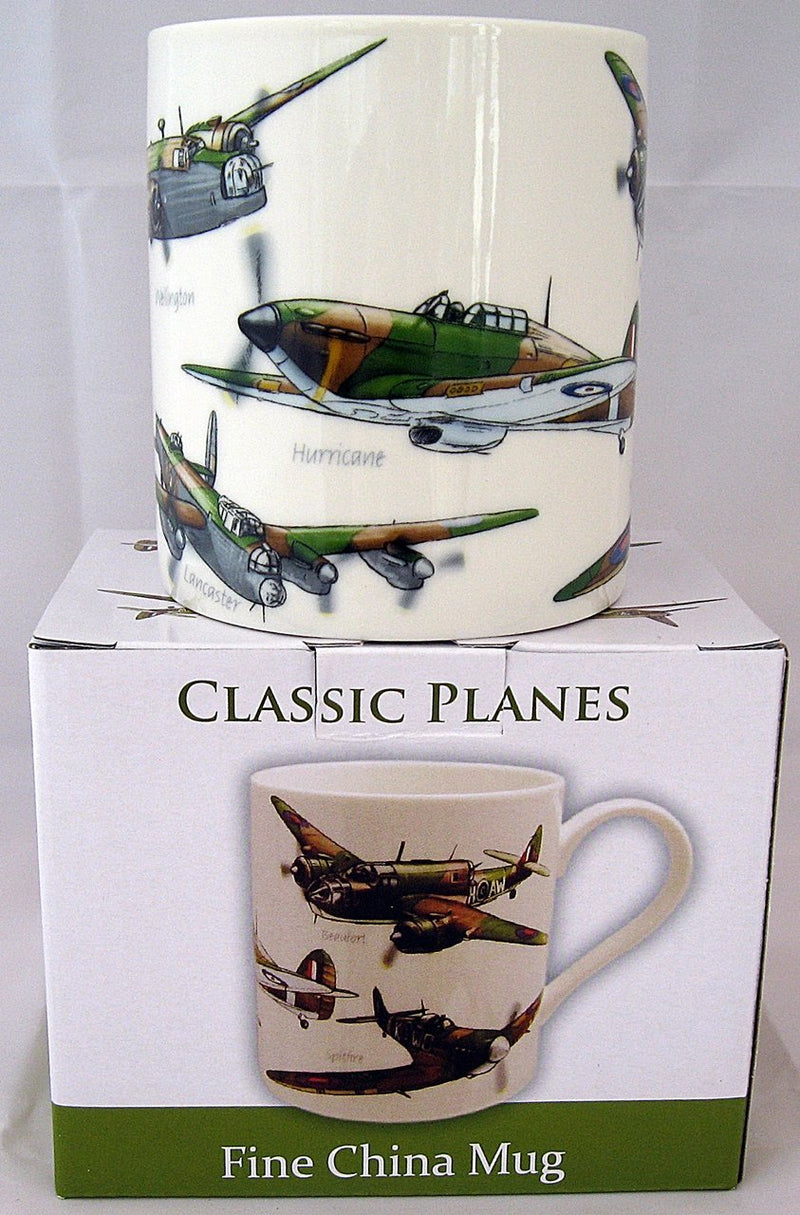 Classic WW2 Planes China Mug in Presentation Gift Box - hanrattycraftsgifts.co.uk