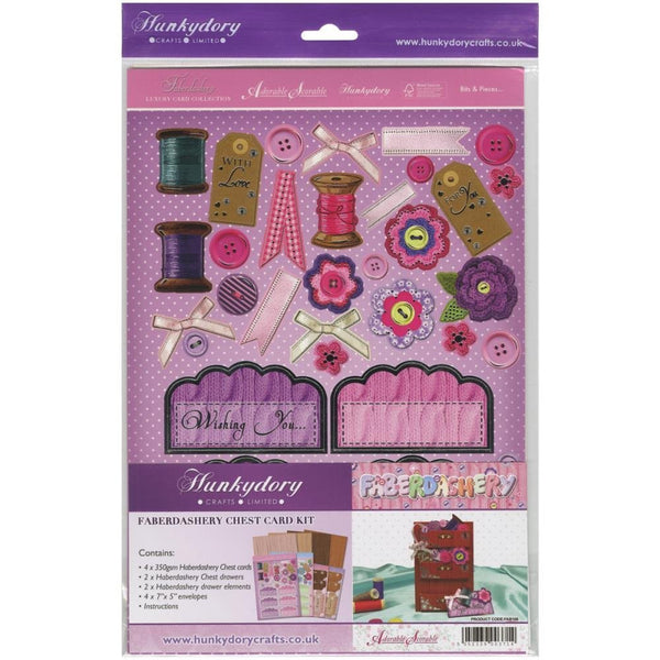 Faberdashery A4 Card Kit-Haberdashery Chest - hanrattycraftsgifts.co.uk