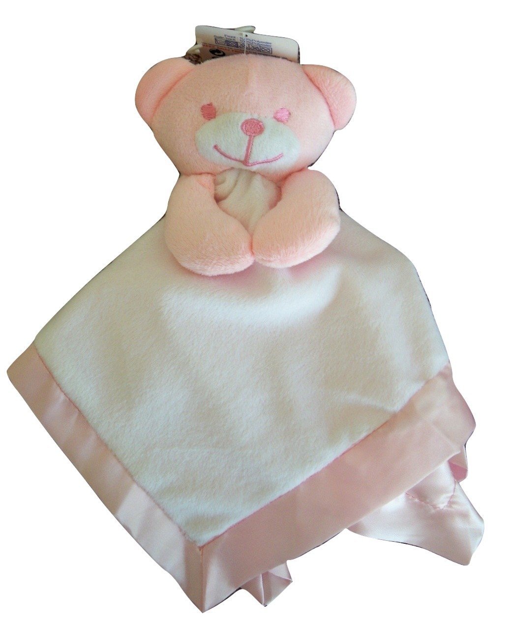 Pink Teddy Bear Comforter/Comfort Blanket for Baby Girls - hanrattycraftsgifts.co.uk