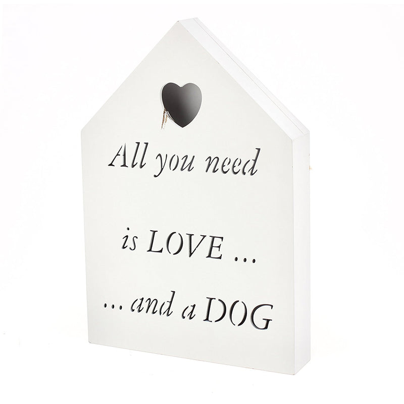 Brand new led all you need is love.... and a dog plaque - hanrattycraftsgifts.co.uk