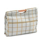 Hobby Gift 'Derwent Check Maize' Craft Bag with Wooden Handle 11 x 42 x 30cm (d/w/h) - hanrattycraftsgifts.co.uk