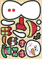 Wobbler Die-Cut Punch-Out Card 2-Sheet Pack-Sidney Snowman - hanrattycraftsgifts.co.uk