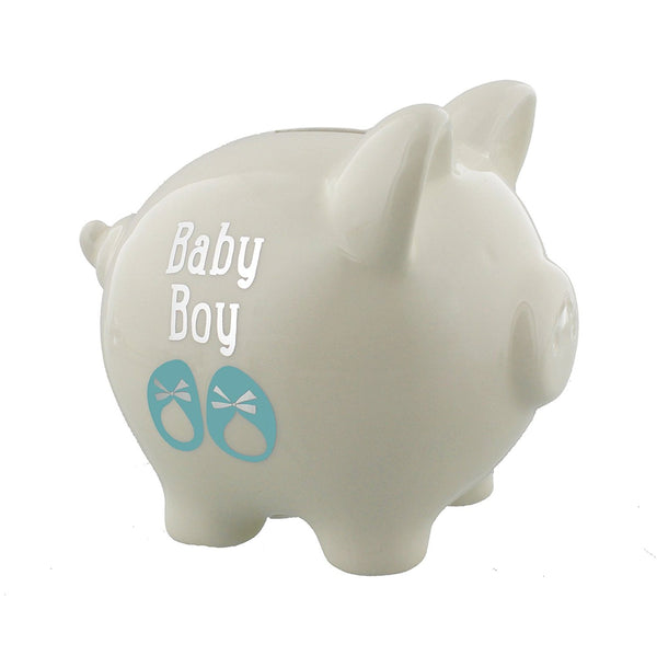 Wendy Jones Blackett My First Piggy Bank - Baby Boy - 12cm - WJ207B - hanrattycraftsgifts.co.uk