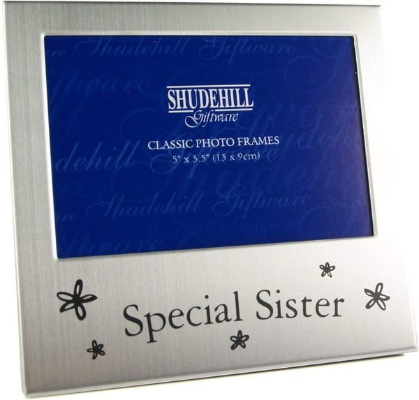 Shudehill 5" x 3" Occassion Special Sister Photo Frame Satin Silver 73477, Size 5" x 3.5"