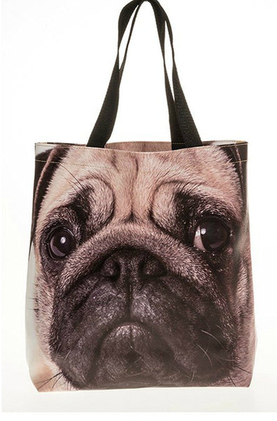 Animal Face Shopping Bag - Pug - hanrattycraftsgifts.co.uk