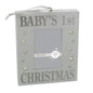 Baby's 1st Christmas Photo Frame- Silver Sparkle Light Up Wall Plaque / Photo Frame - hanrattycraftsgifts.co.uk