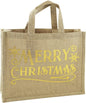 Clairefontaine X-28245-JUTC Jute Canvas Bag  Merry Christmas Gold