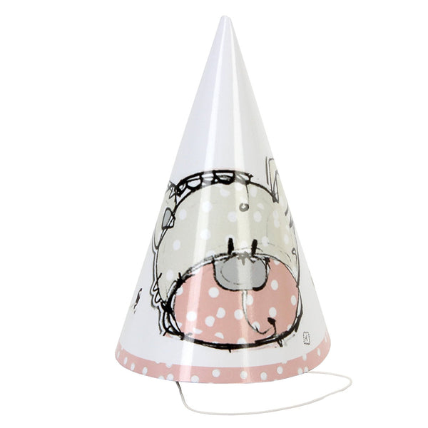 Tracey Russell Polka Dot Coll Partyware Pack of 8 Hats - Girl - hanrattycraftsgifts.co.uk