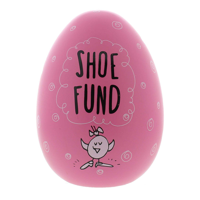 Egg Shaped Large Money Box - Shoe Fund - hanrattycraftsgifts.co.uk