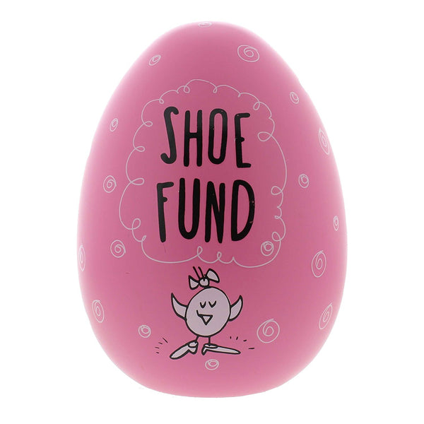 Egg Shaped Large Money Box - Shoe Fund - hanrattycraftsgifts.co.uk