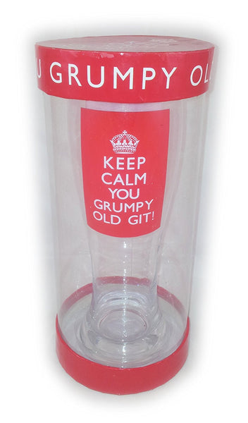 Keep Calm You Grumpy Old Git Pint Glass - hanrattycraftsgifts.co.uk
