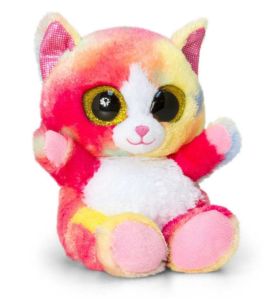 Keel Animotsu Rainbow Cat Soft Toy 25cm - hanrattycraftsgifts.co.uk