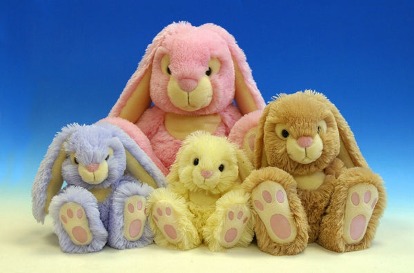 Keel Toys 35cm Patchfoot Rabbit Cuddly Soft Toy - White - hanrattycraftsgifts.co.uk
