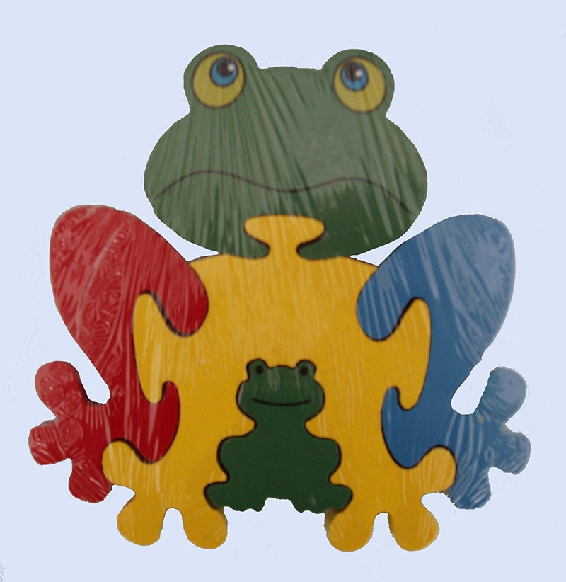 Wooden Toys - Animal Wooden Puzzle - FROG - ACKD60930.FROG - Ackerman - hanrattycraftsgifts.co.uk
