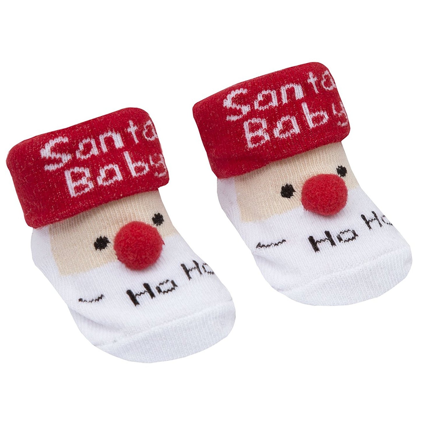 Babytown Festive Christmas Baby Cotton Rich Socks in Tote Bag - hanrattycraftsgifts.co.uk