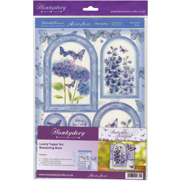 hunkydory butterfly bouquet blossoming blues - hanrattycraftsgifts.co.uk