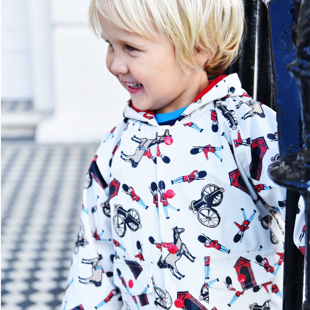 Powell Craft Boys Horse & Guard Raincoat-Rain Mac. - hanrattycraftsgifts.co.uk
