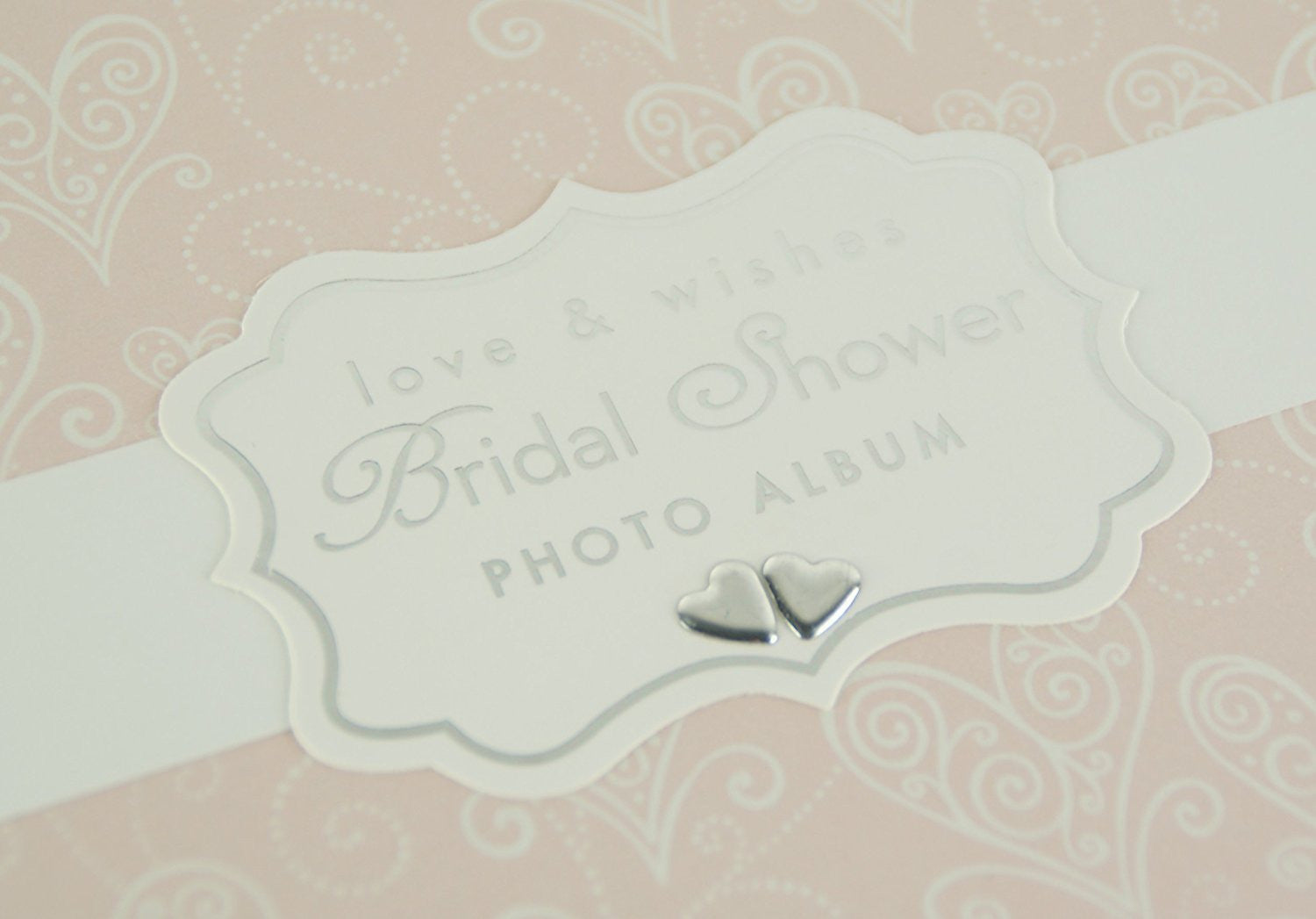 Love & Cherish Pearlised Paperwrap Bridal Shower Photo Album Wedding Gift - hanrattycraftsgifts.co.uk