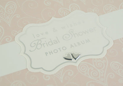 Love & Cherish Pearlised Paperwrap Bridal Shower Photo Album Wedding Gift - hanrattycraftsgifts.co.uk