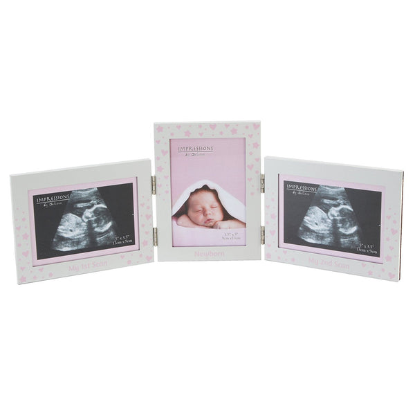 Juliana Aluminium First Scan, Second Scan and New Born Photo Frame - Girl - hanrattycraftsgifts.co.uk