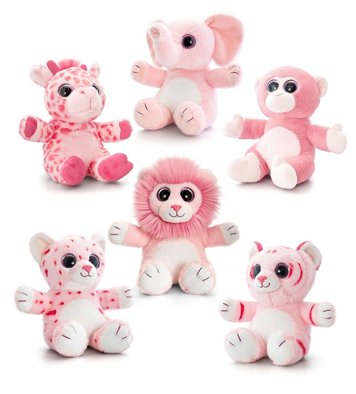 Wild Pink Animals - Monkey, Bear, Elephant, Lion, Tiger or Giraffe (Giraffe) - hanrattycraftsgifts.co.uk