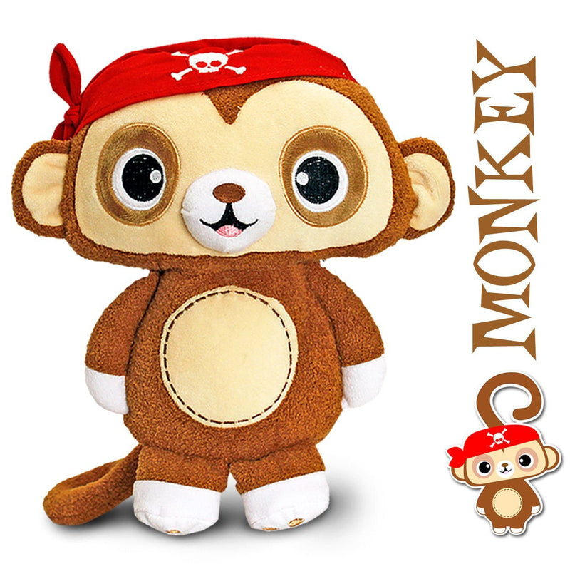 Pirate Monkey Soft Toy - 16cm - Toybox Collection - hanrattycraftsgifts.co.uk