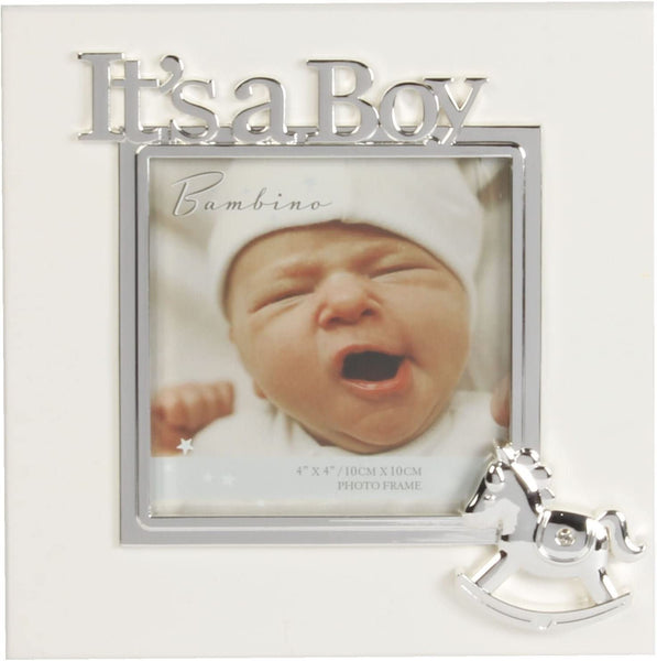 Baby Boy Gift - Beautiful Its A Boy Photo Frame In Gift Box