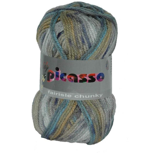 TEDDY PICASSO 100G WOOL blue grey mix  5372