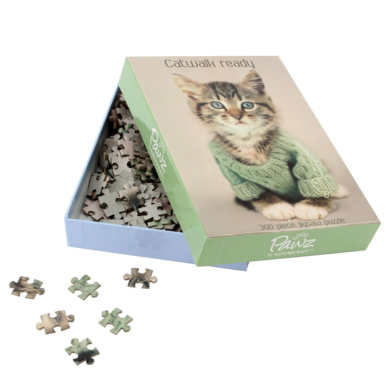 Pawz by naturecraft Catwalk ready kitten jigsaw puzzle - hanrattycraftsgifts.co.uk
