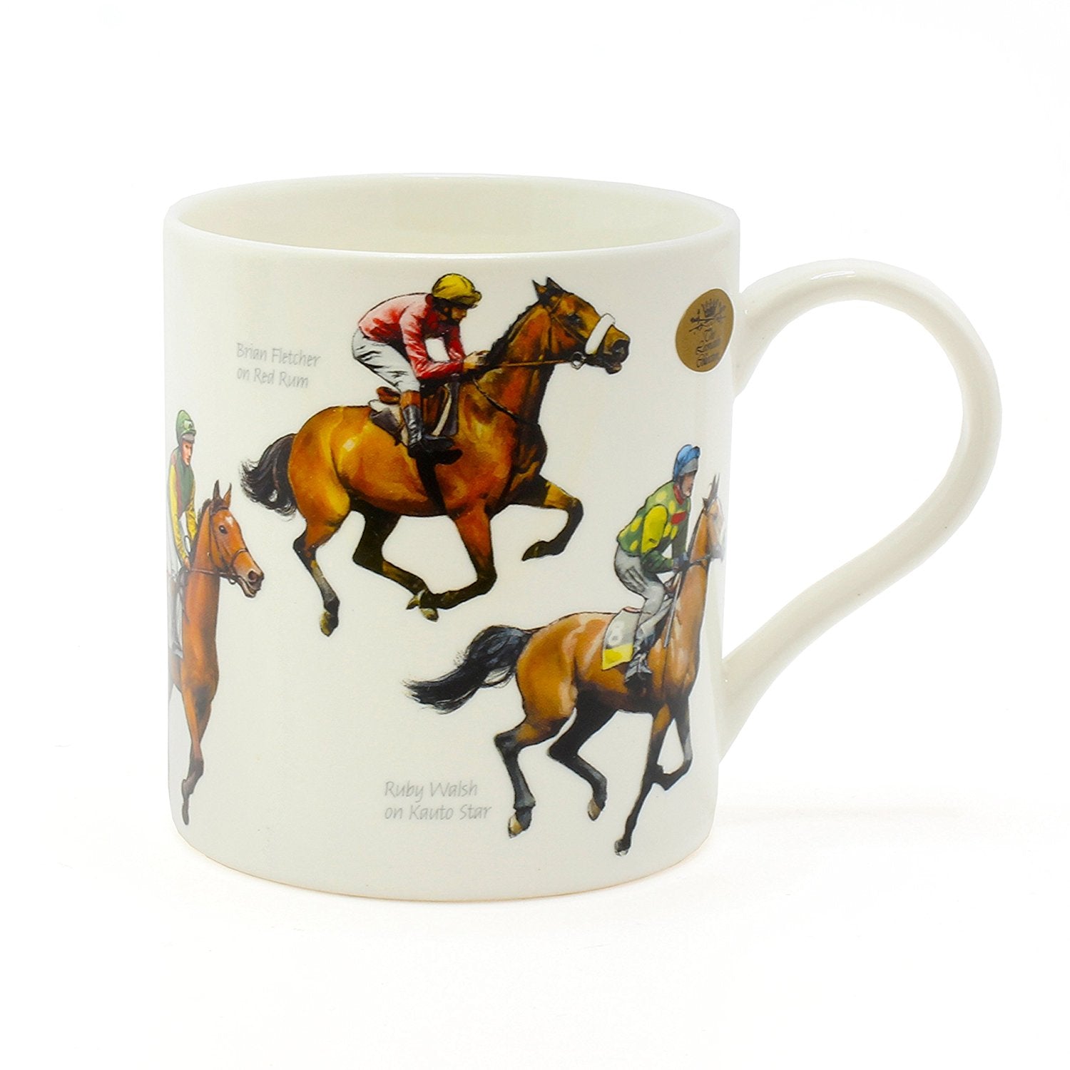 The Leonardo Collection Winning Post Fine China Windsor Mug ,Horse Racing Design, Famous Horses & Jockeys Perfect Cup for Fans of Horse Racing - hanrattycraftsgifts.co.uk